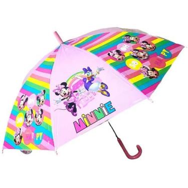 Imagem de Guarda Chuva Minnie Sombrinha Meninas Infantil Automático - Brizi