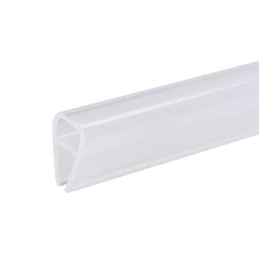 Imagem de METALLIXITY Fita De Vedação Para Porta Vidro (78,74"), Trilho Gotejamento (5/16") Adequada Aspirador Sem Moldura Tipo U (1/4") - Banheiro, Escritório