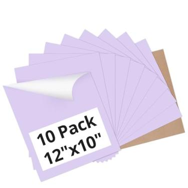 Imagem de HTVRONT Pacote De Vinil Para Transferência Térmica Roxo Claro - Com 10 Unidades 12" X 10" Htv Camisetas, Passar A Ferro Em Cricut, Silhouette Cameo Ou Máquina Prensa