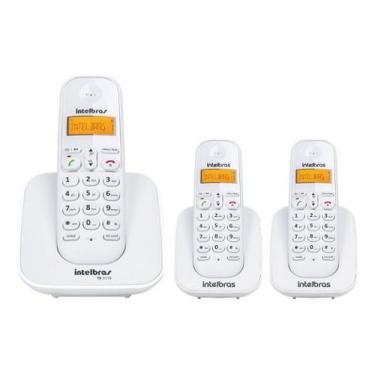 Imagem de Kit Telefone Sem Fio Ts 3110 + 2 Ramais Ts 3111 Br Intelbras
