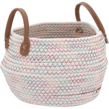 Imagem de Colorê Cesta 17X25X23Cm Tecido Branco