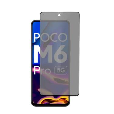 Imagem de Película Privacidade Anti Espionagem Para Poco M6 Pro Tela de 6,67 Polegadas - (Bluepink)