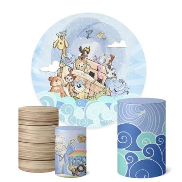 Imagem de Trio Capas Cilindro + Painel Redondo 1,50m Arca De Noé - Fadrix, K1ARC