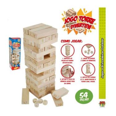Imagem de Jogo Torre Divertida 54 Peças - DM TOYS