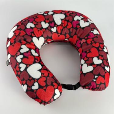 Imagem de Almofada de Pescoço Para Viagem Portátil Confortável Premium (Coraçõezinhos)