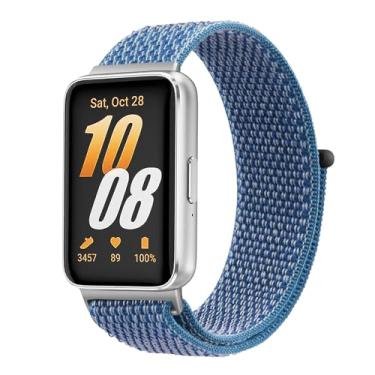 Imagem de Pulseiras de nylon para Samsung Galaxy Fit 3 femininas e masculinas, pulseira de substituição macia e ajustável compatível com acessórios para smartwatch Galaxy Fit 3