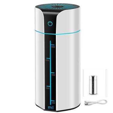 Imagem de Humidificadores De Ar Para Quarto | Purificador De Ar USB Para Grandes Espaços | Humidificador de Aromaterapia Inteligente com Luz de 7 Cores para Quarto Berçário Banheiro Viagem Carro RV Dormitório E