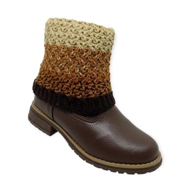 Imagem de Bota Feminina Couro Forrada Ana Santos