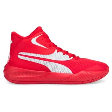 Imagem de PUMA Tênis de basquete masculino triplo médio, Alto risco vermelho/branco, 9.5
