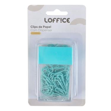 Imagem de Clips Papel 50 unidades com Dispenser 28mm CV244904 Loffice Sortido