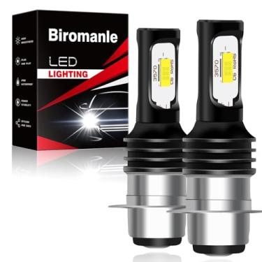 Imagem de Biromanle Compatível com lâmpadas 2000 2001 2002 2003 2004 2005 2006 Honda Rancher 350 4x4 2x4 ES Hi/Lo feixe, 6000K branco super brilhante, plug and play, H6 H6M ATVS UTV motocicleta luz de neblina