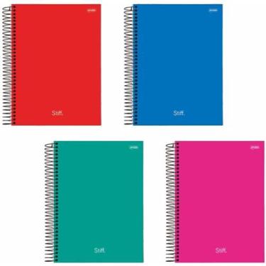 Imagem de Caderno 10X1 Capa Dura STIFF SLIM 160 Folhas - Pacote com 4 Unidades -