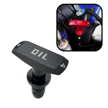 Imagem de Puxador Vareta Óleo Motor Tuning Universal Preto Automotivo