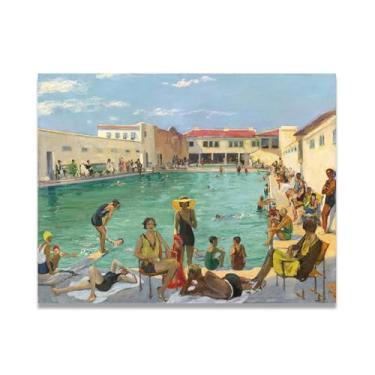Imagem de Winter In Florida John Lavery Iconic Realist Portrait & War Scene Canvas Art – Decoração de parede irlandesa atemporal para casa 39,98 x 52 cm Un Framed