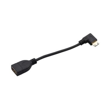 Imagem de Cabo Mini HDMI macho para HDMI fêmea de 15 cm, cabo HDMI de alta velocidade 1080p para câmeras, monitor, TV HD, projetor, tablet PC