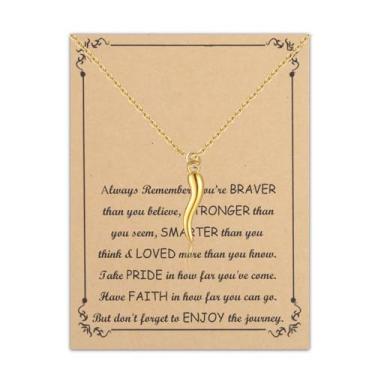 Imagem de BNQL Colar de pimenta, presente de pimenta para amantes de pimenta, pingente de legumes, chifre italiano, presente