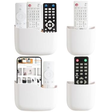 Imagem de Suporte de parede para ventilador de TV, suporte de controle remoto, suporte de cabeceira organizador de parede, suporte de telefone para escritório, adesivo de reprodutor de mídia, caixa de controle