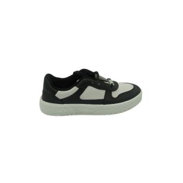 Imagem de Tênis Feminino Casual Moleca 5791.110, Branco, Preto, 35