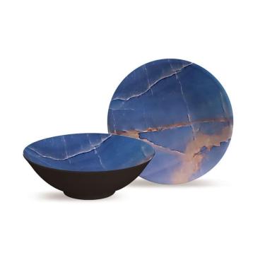 Imagem de Conjunto 6 Bowls Decorados 300ml - Cerâmica Resistente
