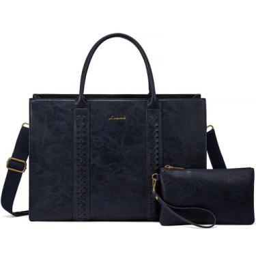Imagem de Sacola para laptop LOVEVOOK Vintage Leather 15.6" azul escuro