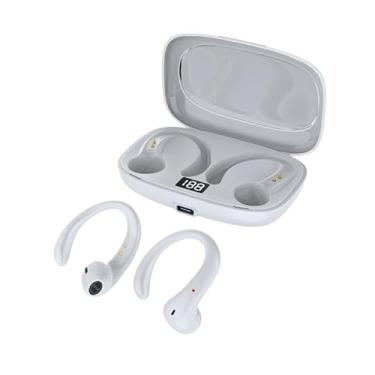 Imagem de Fone de Ouvido Bluetooth 5.4 com Gancho, Estéreo, Branco