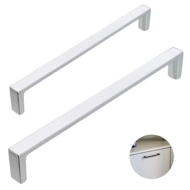 Imagem de Puxador Alça Cromado Oeiras Torralba Furação 256mm 2 Unidades