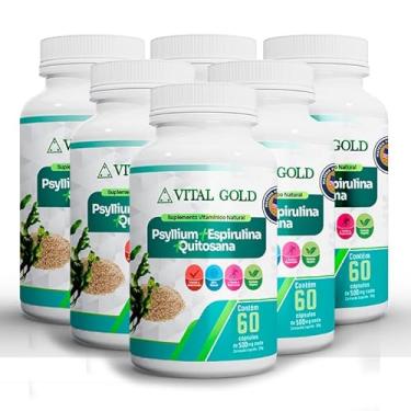 Imagem de PSYLLIUM + ESPIRULINA + QUITOSANA - 500mg (60 Cápsulas) VITAL GOLD (6.)
