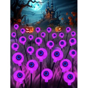 Imagem de Luzes solares de Halloween KerKoor Eyeball 32 LED, pacote com 4 unidad