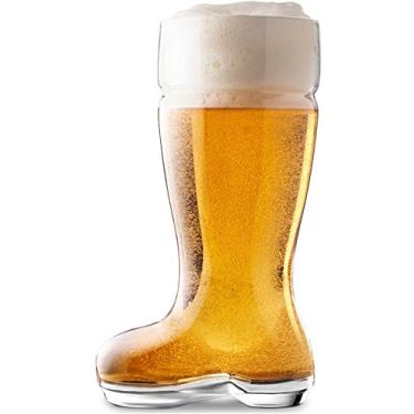 Imagem de Circleware Das Boot Conjunto de 2 Copos de Cerveja Canecas, Copos Divertidos para Bebida de Entretenimento para Água, Suco, Bar Barrel Licor Decoração de Jantar, 1 Unidade (pacote com 1), Grande 1