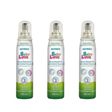 Imagem de Kit 3 Repelente Infantil Bebê Love 100ml - Nutriex
