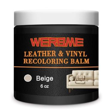 Imagem de WERBME Bálsamo de recoloração de couro e restaurador de cor - Tintura multiuso e tinta para sofás de couro desbotado, assentos de carro, sapatos | Corrigir arranhões em roupas, móveis e acessórios