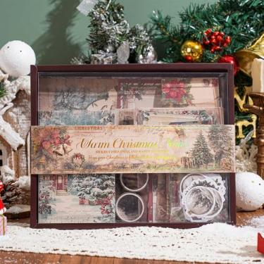 Imagem de Kit de materiais para scrapbook, jardim verde, scrapbook, diário de bala, papelaria, caderno de grade A6, suprimentos para anotações DIY floral, presente de artesanato de aniversário para meninas