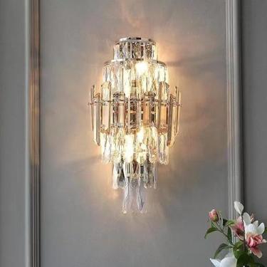 Imagem de Lâmpada De Parede LED Moderna De Cristal Luxo - Decoração De Arte Fashion Para Sala De Estar, Quarto, Villa, Hotel, Escadaria E Corredor (Estilo 25 A D26H52CM)