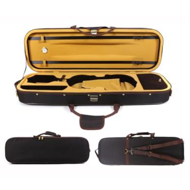 Imagem de Vetimobato Estojo Para Violino Oblongo 4/4, Tamanho Integral, Bolsa Rígida E Com 2 Suportes Arco, Higrômetro, Alças Traseiras Ajustáveis, Mochila Aproximadamente 1,62 Kg (Estilo 3)