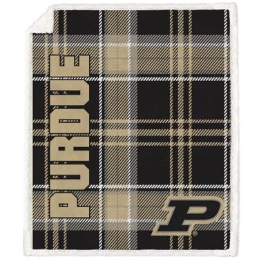 Imagem de Proformance Home NCAA Purdue Boilermakers Playmaker manta xadrez ultra aconchegante sherpa