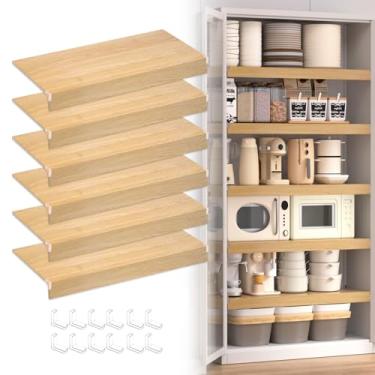 Imagem de 6 capas de rack de arame de PVC, capa de prateleira de arame para despensa, forros de prateleira de 30,5 x 61 cm para decoração de armário removível, prateleiras de cozinha e banheiro, capas de