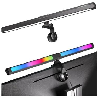 Imagem de Luminária LED USB para Monitor, Barra de Luz com Sensor Touch, 5 Modos de Cor, Intensidade Ajustável, Alumínio e Metal