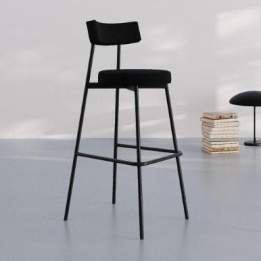 Imagem de Banqueta Alta Stout Corriente Est.Preta - Metalig