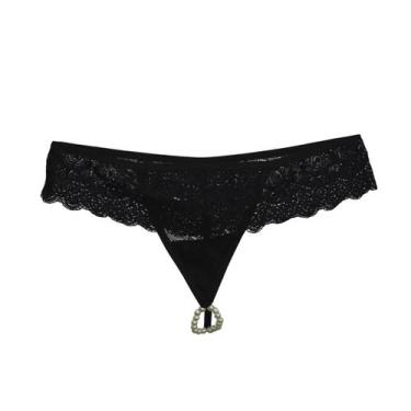 Imagem de Calcinha fio dental Tailandesa Intima Delas, Único, Preto