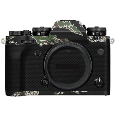 Imagem de X-T3 Adesivo de capa de câmera antiarranhões para FujiFilm X-T3 Película protetora de câmera Decalques XT3 (Camuflagem com listras de iger)