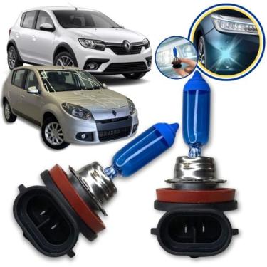 Imagem de Lampada Super Branca Farol de Milha H11 8500k Renault Sandero - Tech-O