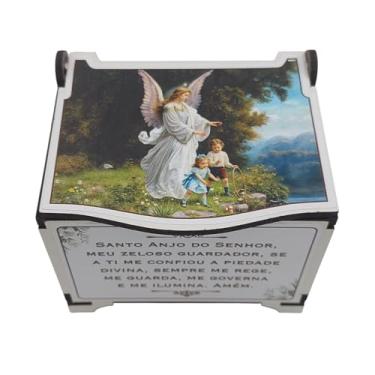 Imagem de Kit Benção Religioso com Óleo, Água Benta e Sal Grosso – Caixa MDF Luxo com Adesivo Sagrado (Anjo da Guarda, 2)