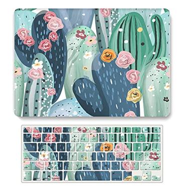 Imagem de Capa compatível com MacBook Pro 13 polegadas 2015 2014 2013 2012 modelos A1502 e A1425, capa protetora de plástico rígido e capa de teclado para Mac Pro 13 com tela retina - Cacto