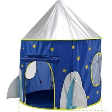 Imagem de Barraca Infantil Foguete Espcial Menino Castelinho Astronauta Cabana Tenda - Azul
