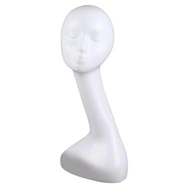 Imagem de shamjina Modelos de Cabeça de Manequim de Plástico Cabeça de Manequim Touca Peruca Chapéu Porta-jóias, C