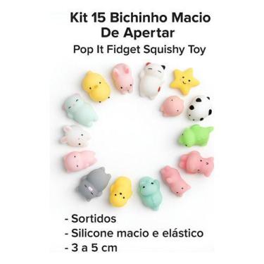 Imagem de Kit 15 Squishies Squish Muj Fidget Bichinhos Mole De Apertar Sortidos 
