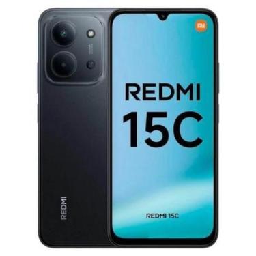 Imagem de Redemi 15C 4GB RAM 128GB ROM Preto Tela 6.74 90Hz Bateria 5000mAh Redm