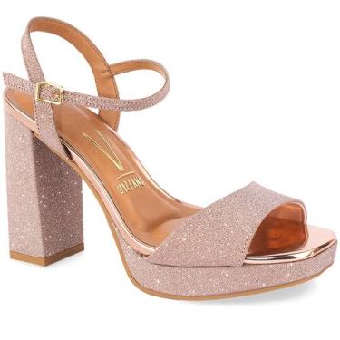 Imagem de Sandália Vizzano Meia Pata Salto Grosso Original 6551-100, Rosado, 35