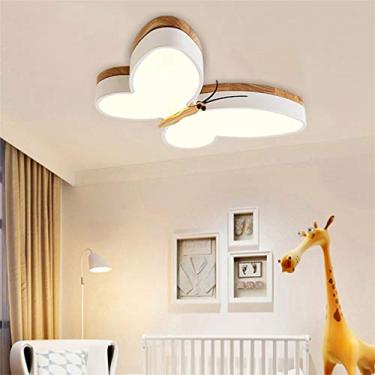 Imagem de Luminária de teto LED para quarto infantil, luminária de teto regulável com controle remoto para quarto de meninos e meninas, luminária de teto de acrílico (branco, C50 x L32 cm)