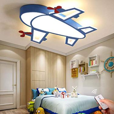 Imagem de Luminária de teto LED para quarto infantil, luminária de teto de avião para sala de estar, iluminação de teto para estudo infantil, quarto de menino e menina, desenho animado, luminária de t